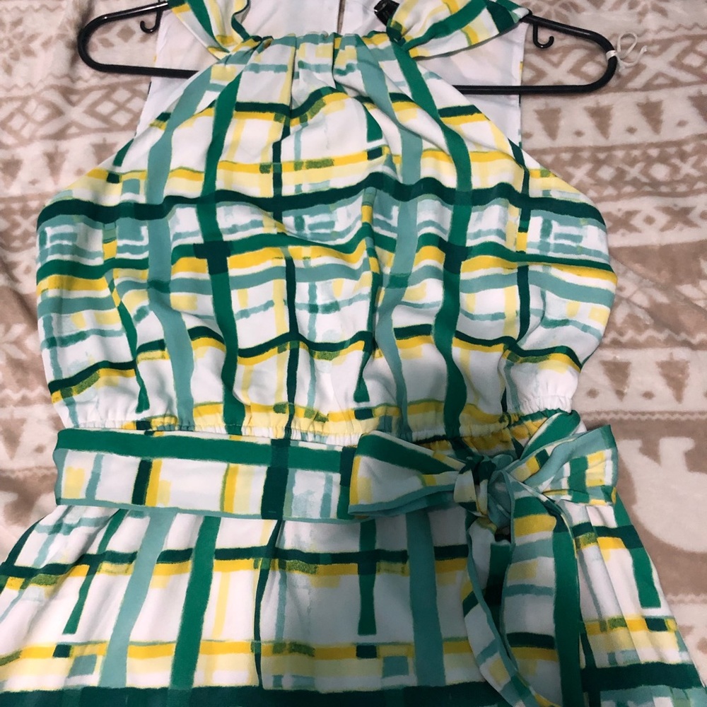 Free Gift!!New Ann Taylor plaid watercolor dress